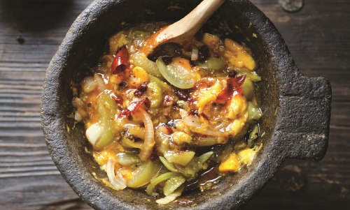 Salsa de Mango en Molcajete