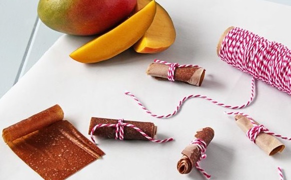 Rollitos de fruta de mango