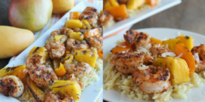 Camarones Mango Y Arroz