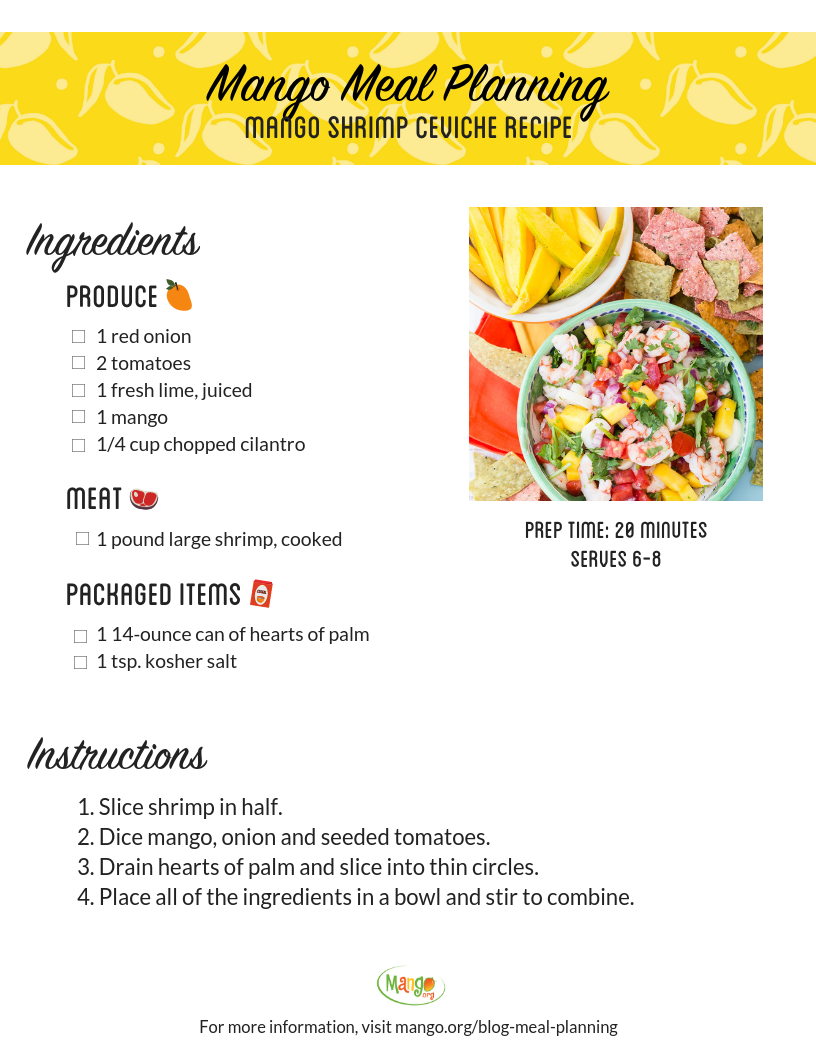 Mango Shrimp Ceviche Recipe