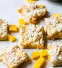 Barras de migas de mango