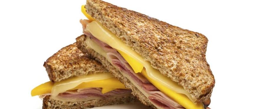 Grilled Ham and Cheese with Mango