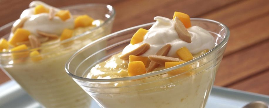 Mango and Almond Custard