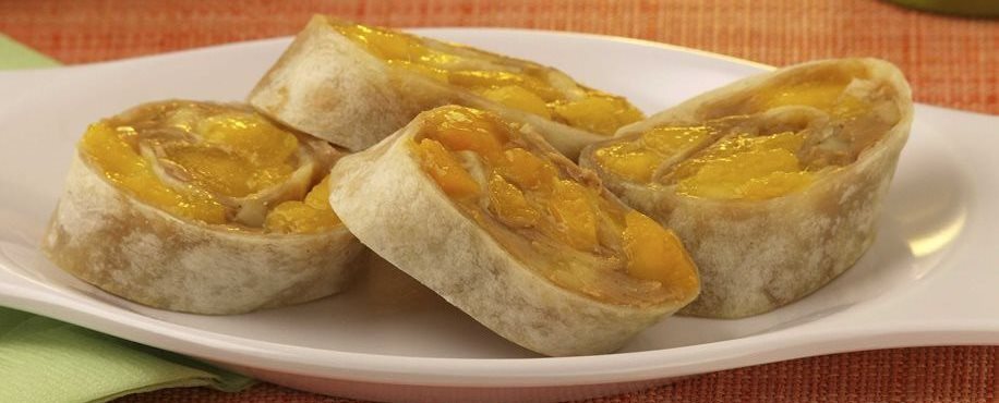 Peanut Butter, Mango and Honey Roll Ups