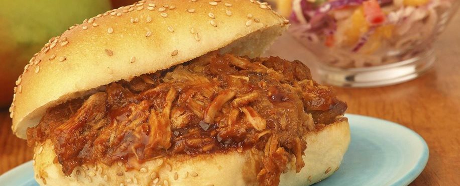 Pulled Pork Sandwich with Mango Barbecue Sauce