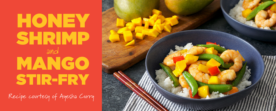 Ayesha Curry's Honey Shrimp and Mango Stir-Fry