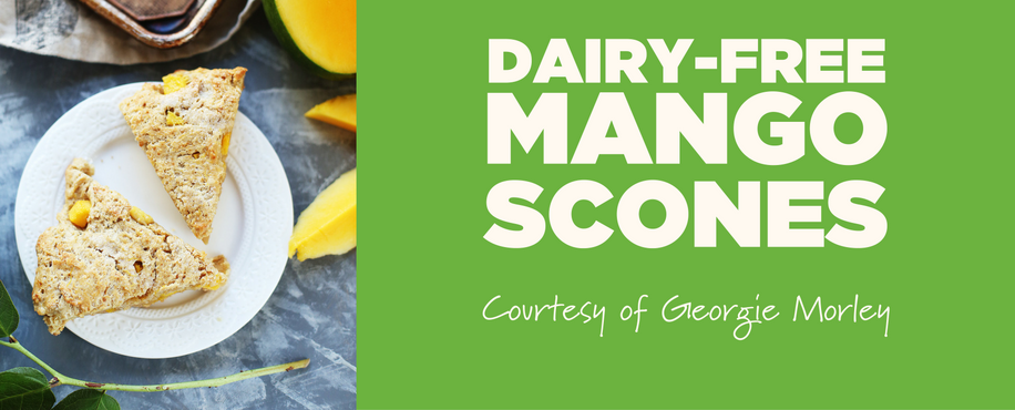 Scones de mango sin lácteos