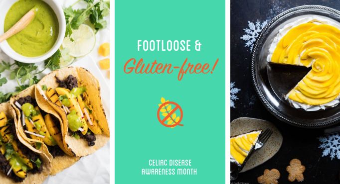 Mes de concientización sobre la enfermedad celíaca: tacos de mango a la parrilla sin gluten y pastel de pan de jengibre con mango sin gluten