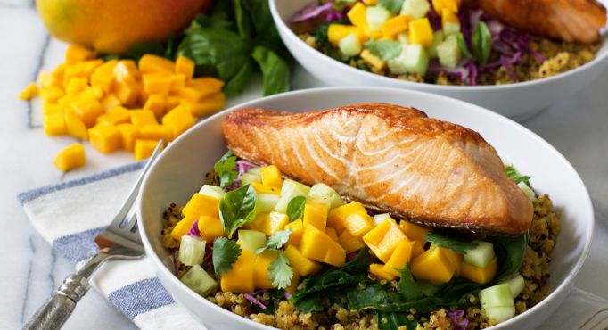 National Seafood Month - Salmon and Quinoa Bowl