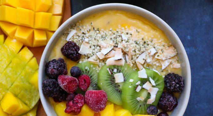 Get a Head Start on New Year’s Resolutions - mango smoothie bowl
