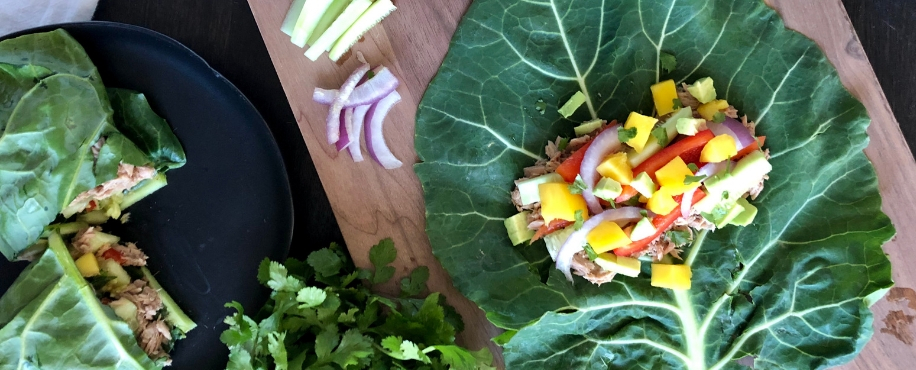Caribbean Tuna Collard Green Wraps Teaser