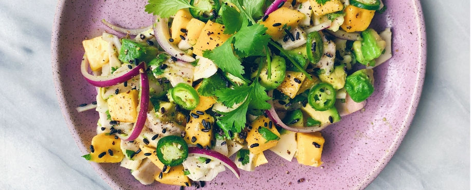 Plant-Based Mango-Coconut Ceviche Header