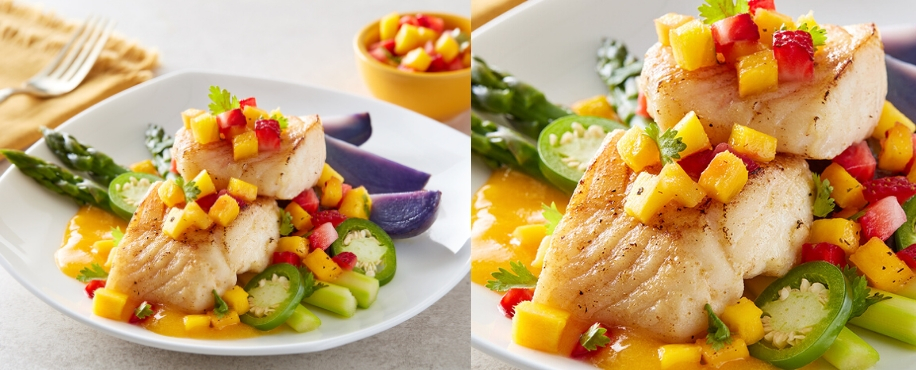 Mango Pan Seared Cod Recipe Header